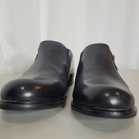 BCBGeneration Brandi Black Leather Side Zip Slip On Loafers - Size 7.5 - Picture 6 of 12
